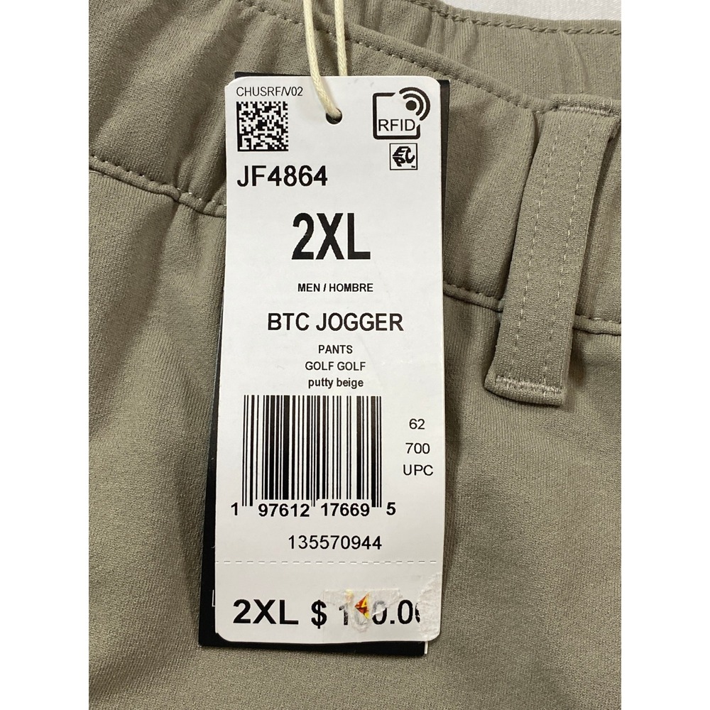 Adidas Mens BTC Jogger Golf Pants Putty Beige JF4864 Size 2XL New - Picture 8 of 14